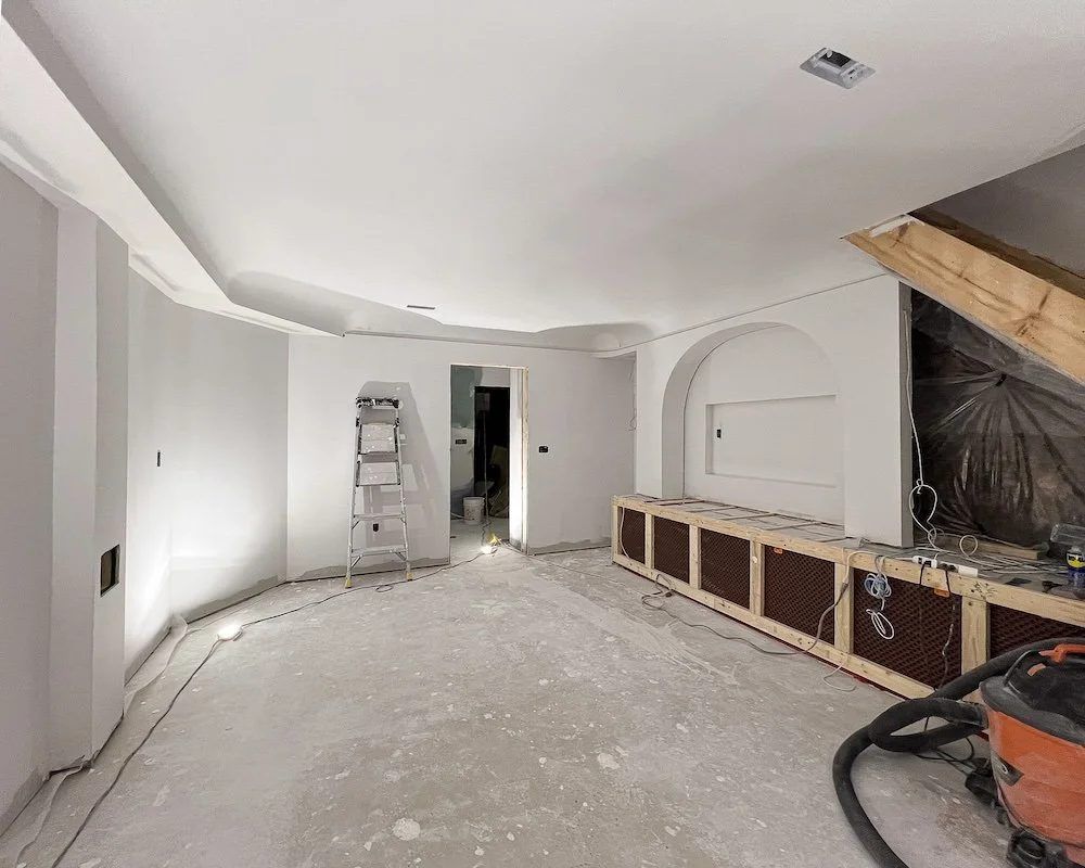 Basement renovation in progress